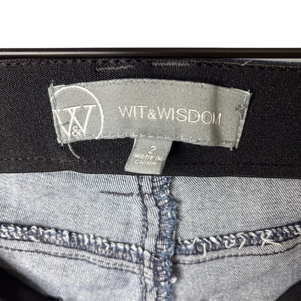 Wit & Wisdom Itty Bitty Bootcut Jeans Blue Artisanal Size 2 Split Hem L229OKEY6 - Picture 7 of 8